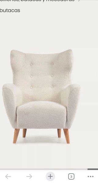 Butaca Kave Home borreguito beige