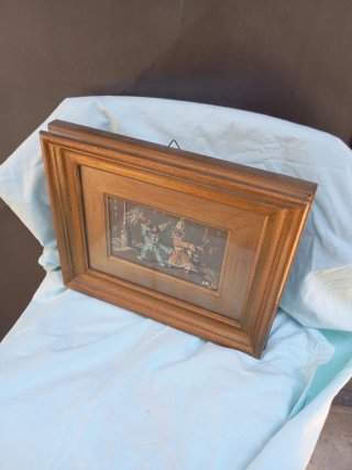 Quadro antico cornice legno pittura olio