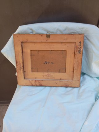 Quadro antico cornice legno pittura olio