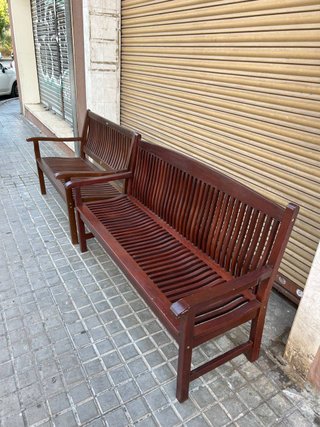 Bancos de madera maciza para jardín