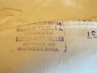 Juego de cama antiguo bordado