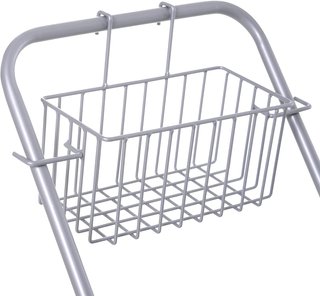 Carro de Limpieza Profesional con Cesto Suspendido, Estante, Cubo de 25L para Fregar con Escurridor, Carro Multiusos con Gancho para Hotel, Restaurante y Cafetería, 72X49.5X95 Cm, Azul