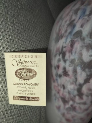 Vaso Silvestri Arte Murano Cristallo
