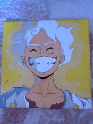 Cuadro hecho a mano estilo anime