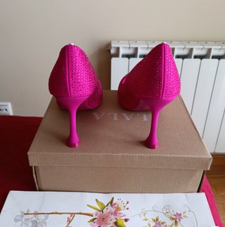 Elegantes Zapatos Tacón Fucsia Talla 38 y 39