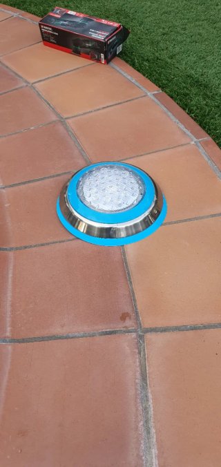 Foco Piscina RGB LED Azul y Plata