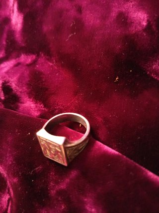 Anillo cuño antiguo plata