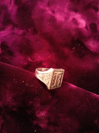 Anillo cuño antiguo plata