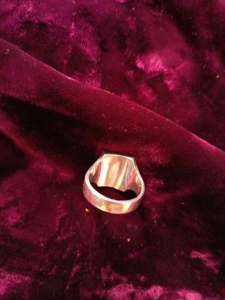 Anillo cuño antiguo plata