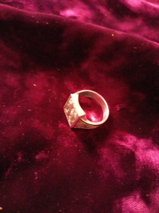 Anillo cuño antiguo plata