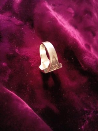 Anillo cuño antiguo plata