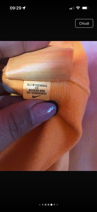 Felpa Nike Giro Manica Arancione Xs - S