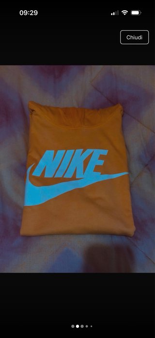 Felpa Nike Giro Manica Arancione Xs - S
