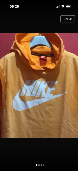 Felpa Nike Giro Manica Arancione Xs - S