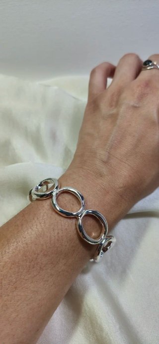 Pulsera rígida plata 925 eslabones