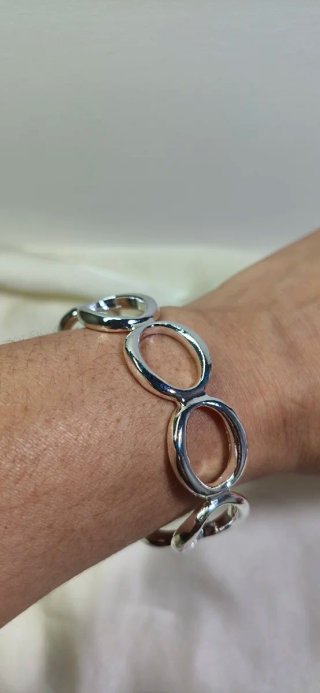 Pulsera rígida plata 925 eslabones