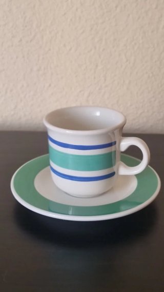 Juego tazas de café vintage Ceramica Quadrifoglio