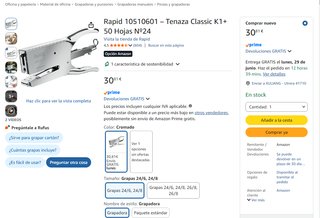 Grapadora Rapid Classic K1 - Nueva