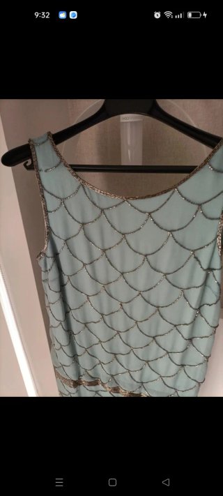Vestido gasa tipo charleston