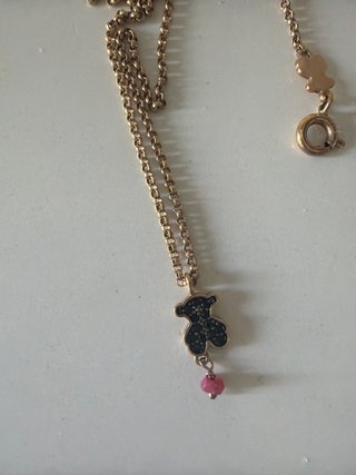 Colgante Tous Oso Rosa y Dorado