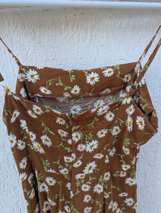 Vestido tirantes mujer marrón talla xs S