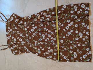Vestido tirantes mujer marrón talla xs S