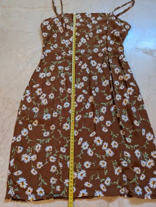 Vestido tirantes mujer marrón talla xs S