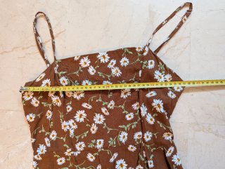 Vestido tirantes mujer marrón talla xs S