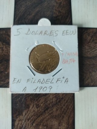 Moneda de Oro 5 Dólares USA
