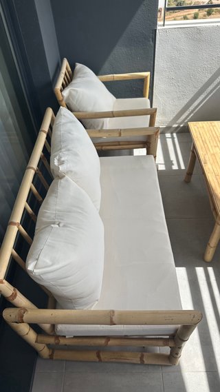 Conjunto jardín bambú SKLUM: sofá, sillón y mesa