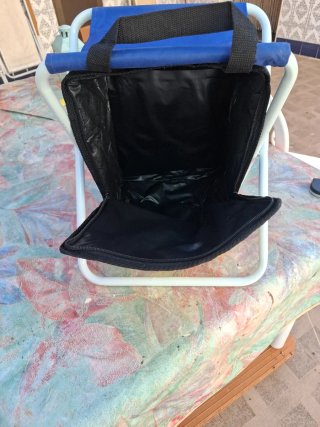 Silla plegable nevera azul