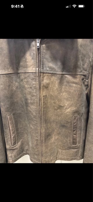 Chaqueta de Piel Borreguito Marrón Hombre