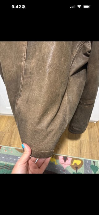 Chaqueta de Piel Borreguito Marrón Hombre