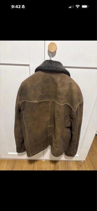 Chaqueta de Piel Borreguito Marrón Hombre