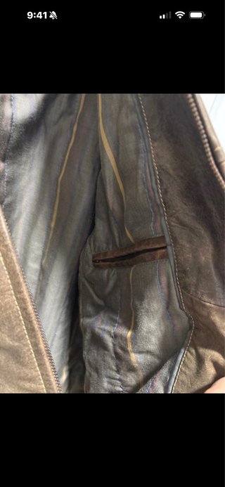 Chaqueta de Piel Borreguito Marrón Hombre