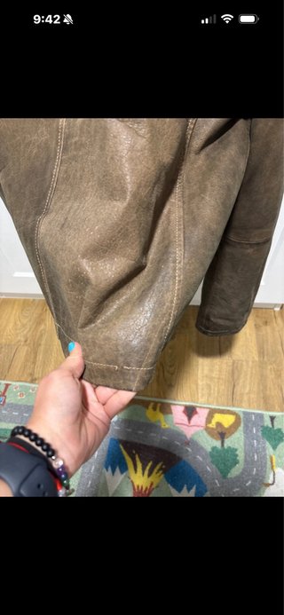 Chaqueta de Piel Borreguito Marrón Hombre