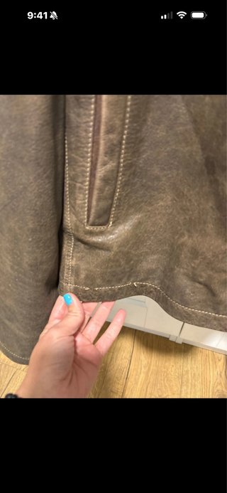 Chaqueta de Piel Borreguito Marrón Hombre