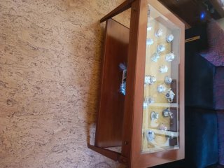 Mesa de centro de madera y cristal