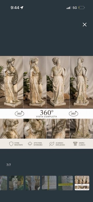 Escultura antigua de piedra mujer
