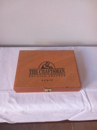 Cartera de piel Craftsman negra