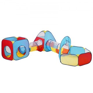 5 en 1 Carpa de Juego para Niños con Túnel, Aro de Baloncesto para Niños, Niñas, Bebés y Niños Pequeños, Casa de Juego Plegable para Interior/Exterior con Bolsa de Transporte y Correas de Sujeción...