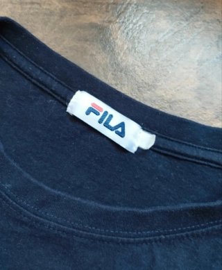 Camiseta Fila Vintage Azul Marino Y2K Talla M