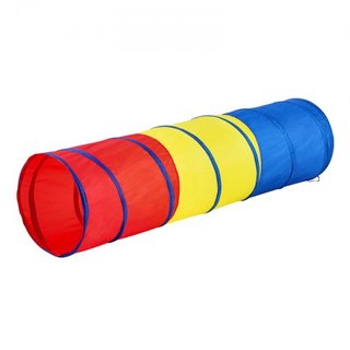 Túnel de Juego para Niños, Colorido Túnel de Arrastre para Bebés o Mascotas, Regalo Colapsable para Niños y Niñas, Túnel de Juego Interior y Exterior Multicolor Rojo/Azul/Amarillo