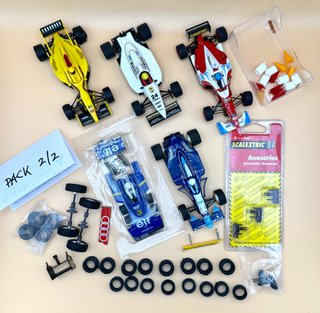 Lote Scalextric 2/2 Coches y Accesorios