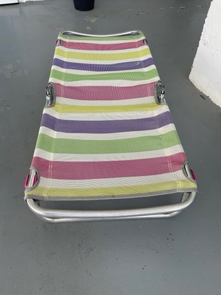 Tumbona plegable de playa baja