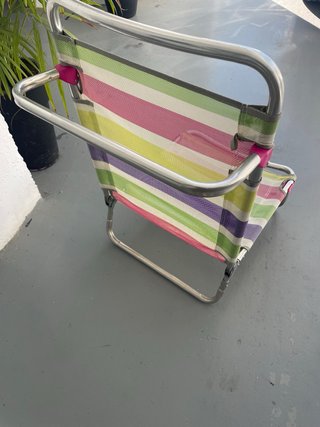 Tumbona plegable de playa baja