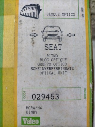 2 Ópticas Faro Seat H4 Valeo