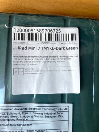 Funda iPad Mini 7 TMYKL Verde Oscuro