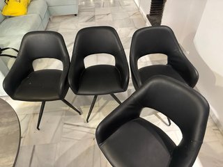 Sillas de Piel Negras