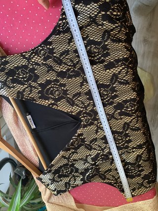 Vestido fiesta negro y dorado talla XXXL